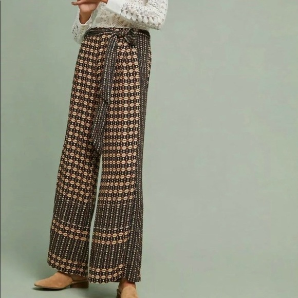 NWT Anthropologie Metzner Wide Leg Trousers 10-8 - Picture 2 of 11